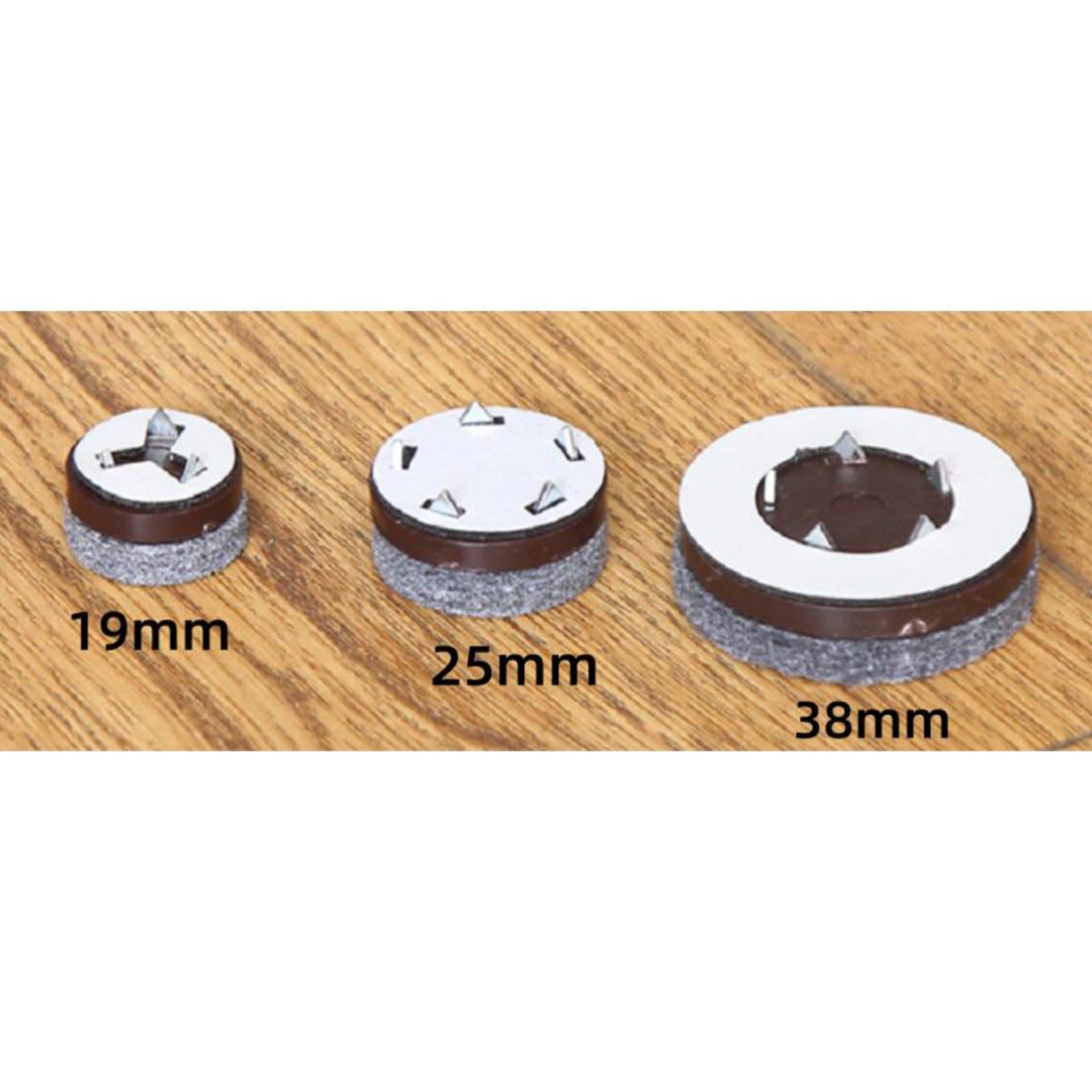 Non-slip Soft Nail-on Felt Floor Protectors Chair Leg Pad 20pcs Slide Guard 38mm Round