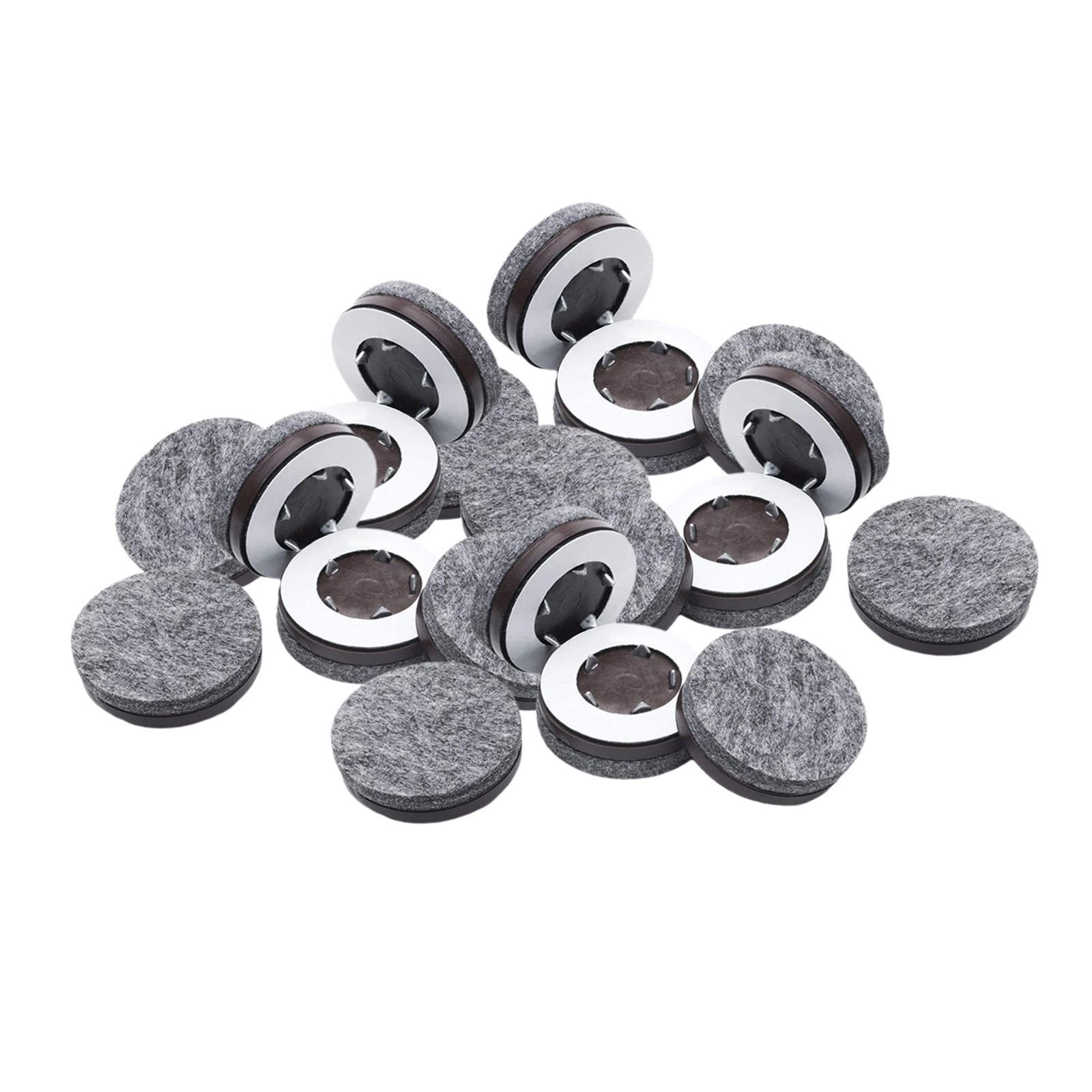 Non-slip Soft Nail-on Felt Floor Protectors Chair Leg Pad 20pcs Slide Guard 38mm Round