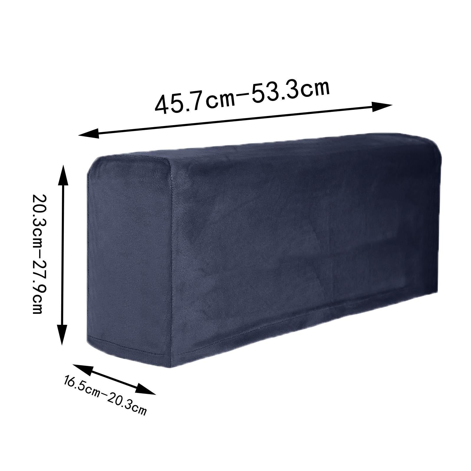 2pcs Sofa Armrest Cover Thickened Stretch Couch Arm Protector Removable Navy