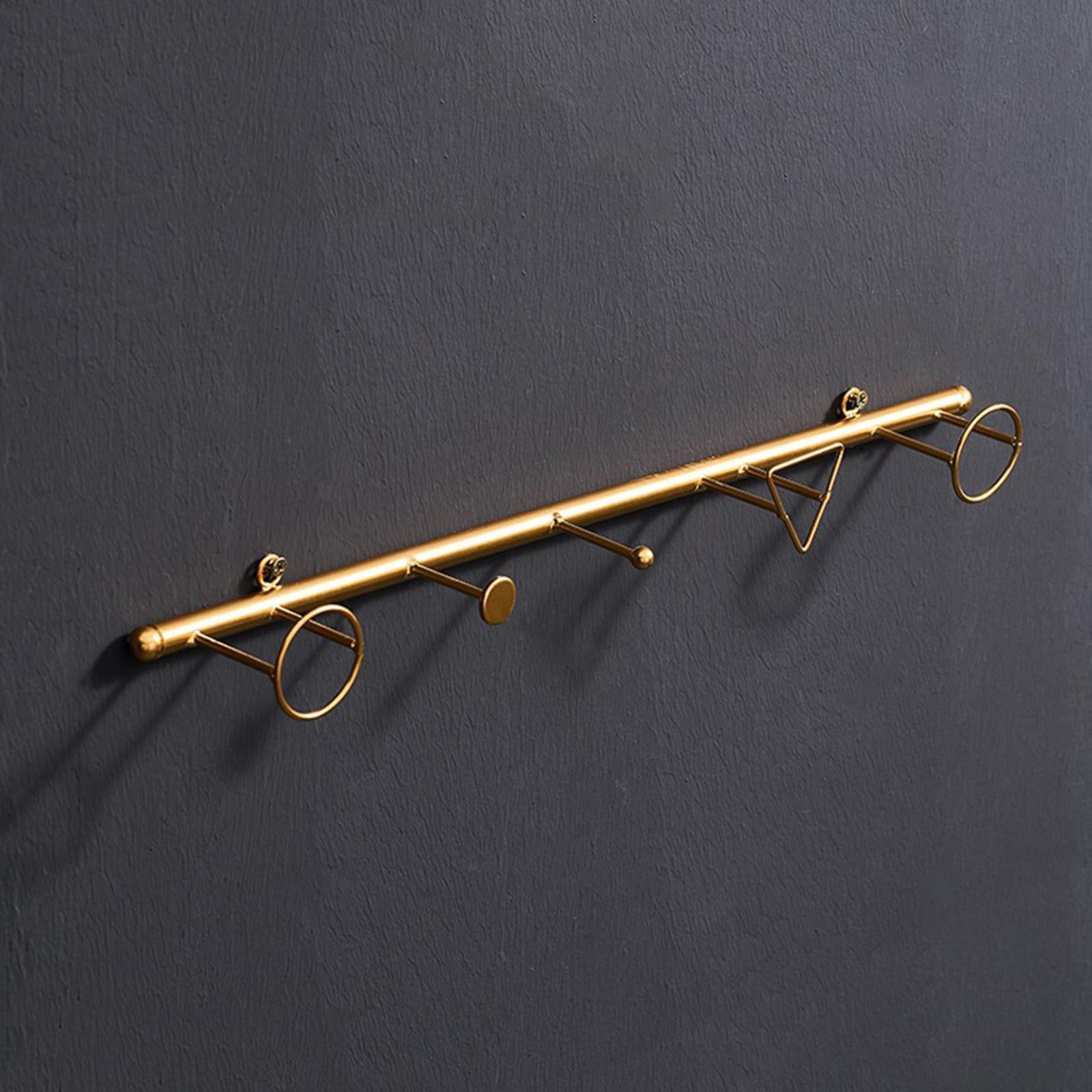Iron Hook Wall Hanging Key Holder Coat Hats Scarf Hook Rack Accessories Horizontal Line