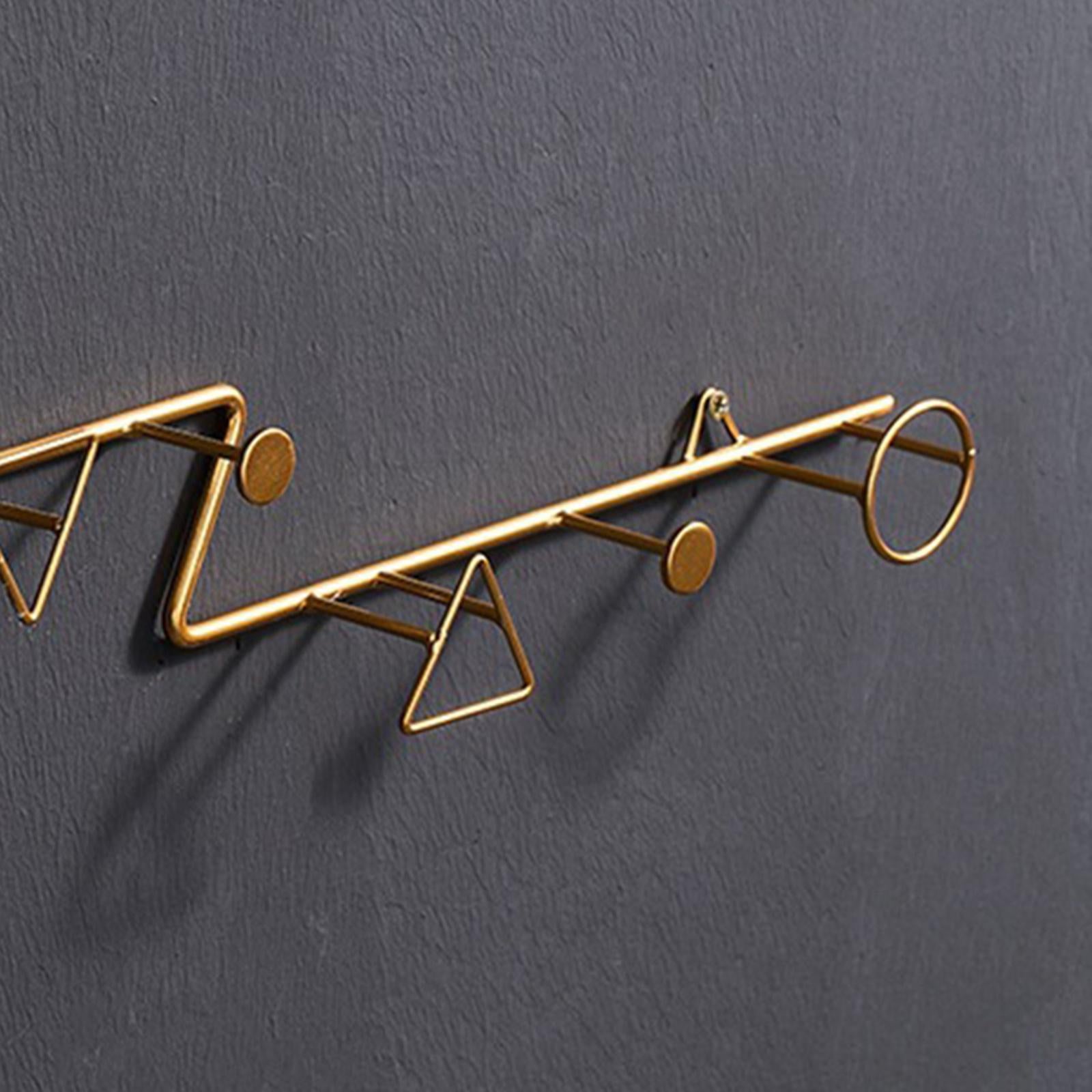 Iron Hook Wall Hanging Key Holder Coat Hats Scarf Hook Rack Accessories Z Shape
