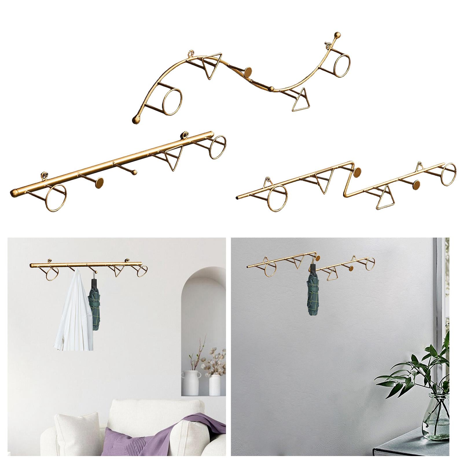 Iron Hook Wall Hanging Key Holder Coat Hats Scarf Hook Rack Accessories S Shape