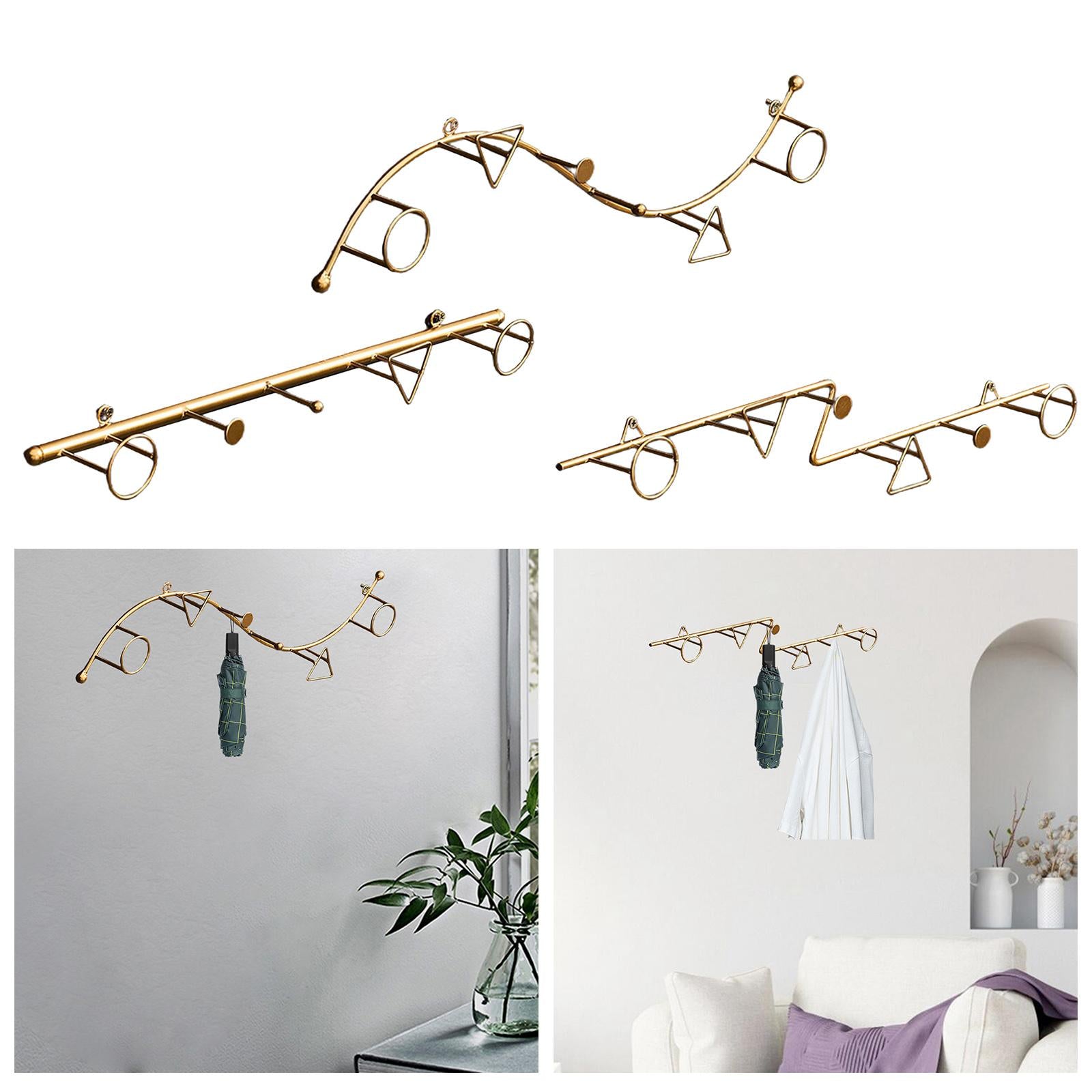Iron Hook Wall Hanging Key Holder Coat Hats Scarf Hook Rack Accessories S Shape