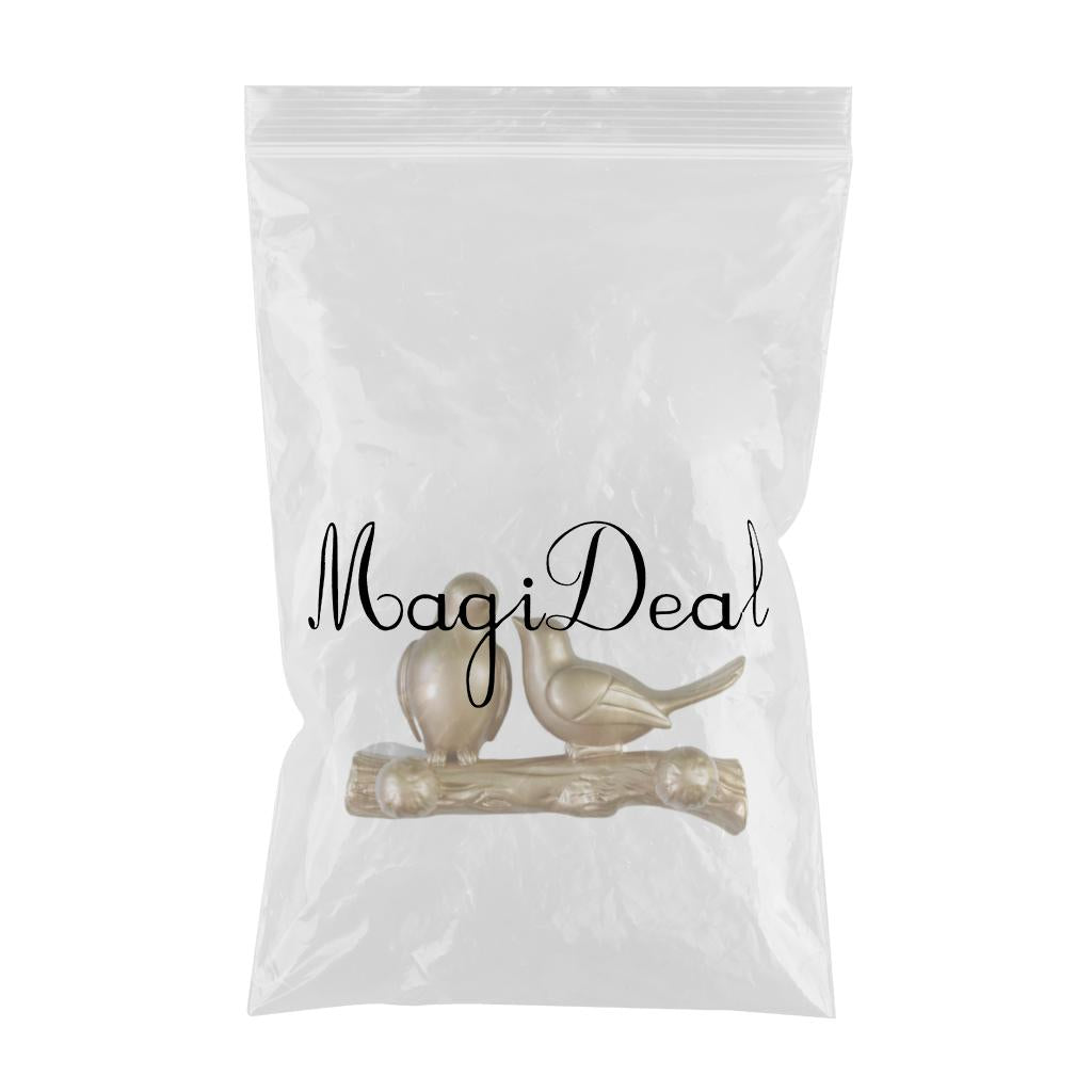 Birds On Tree Branch Hanger Home Decorative Jewelry Bedroom Closet Entryway Snuggling Gold