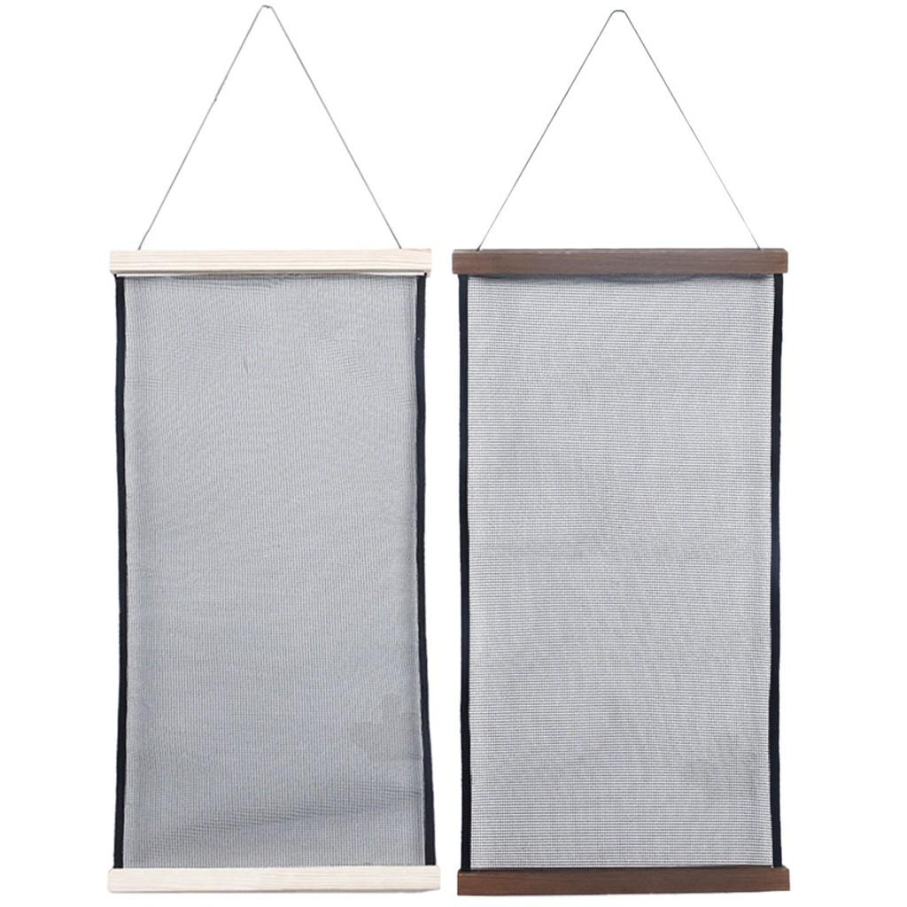 Earring Holder Mesh Display Rack Sunglasses Wooden Wall Decoration for Girl Brown