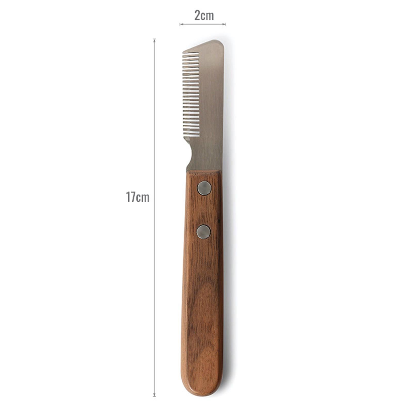 Pet Dog Comb Wooden Handle Dog Comb Hair Removal Grooming Tool Right