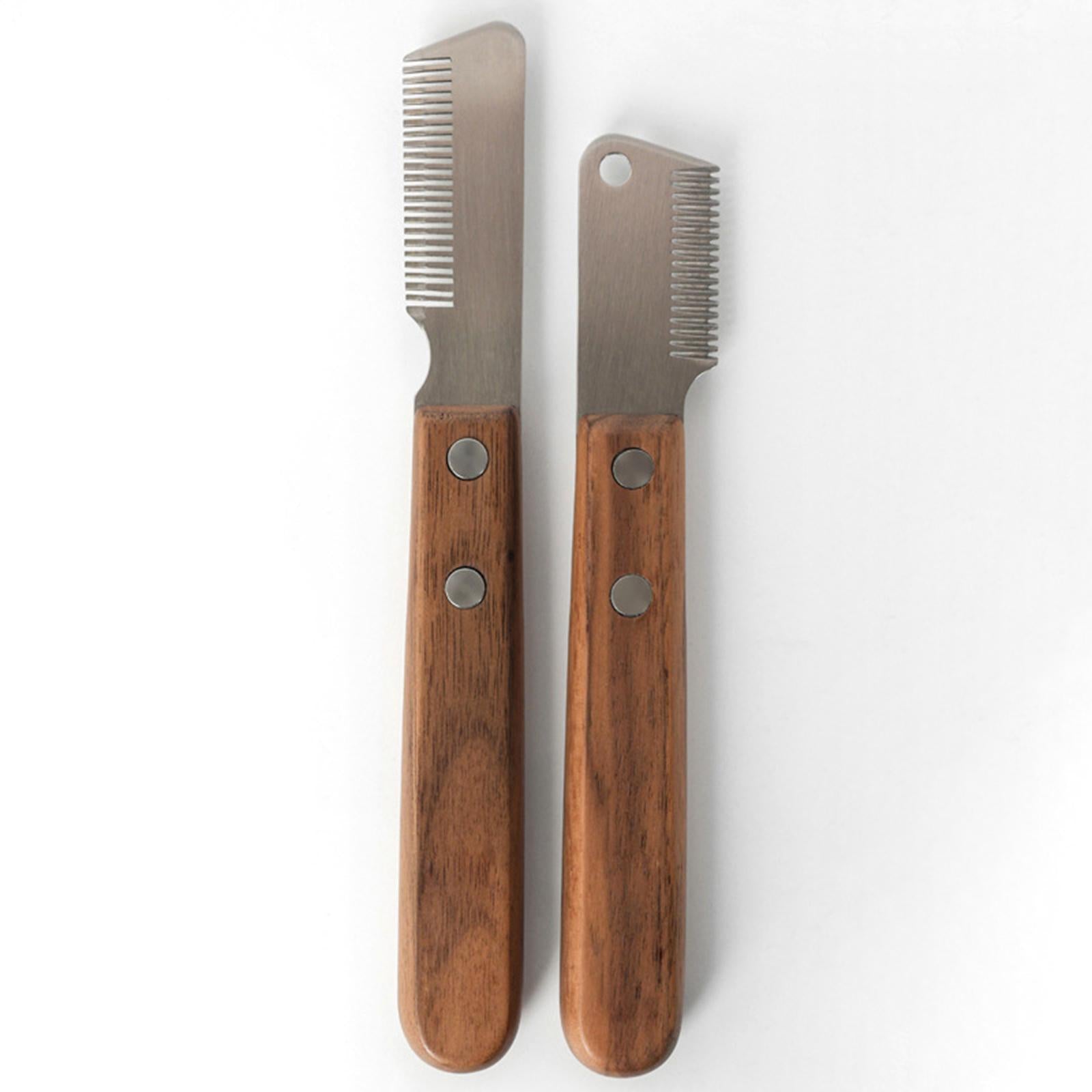 Pet Dog Comb Wooden Handle Dog Comb Hair Removal Grooming Tool Right