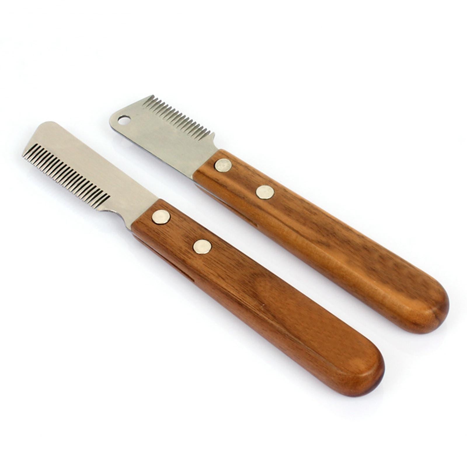 Pet Dog Comb Wooden Handle Dog Comb Hair Removal Grooming Tool Right