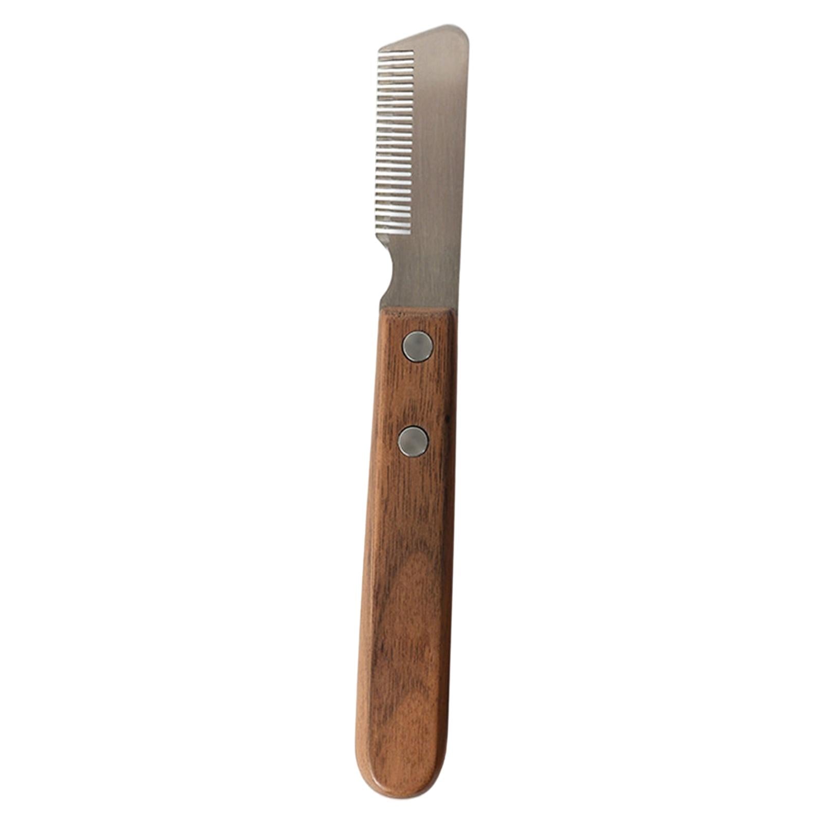 Pet Dog Comb Wooden Handle Dog Comb Hair Removal Grooming Tool Right
