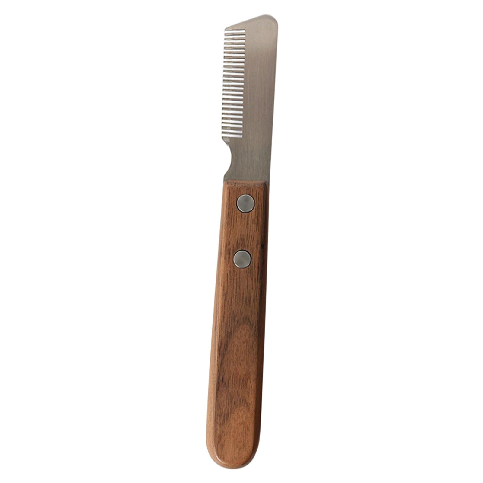 Pet Dog Comb Wooden Handle Dog Comb Hair Removal Grooming Tool Right