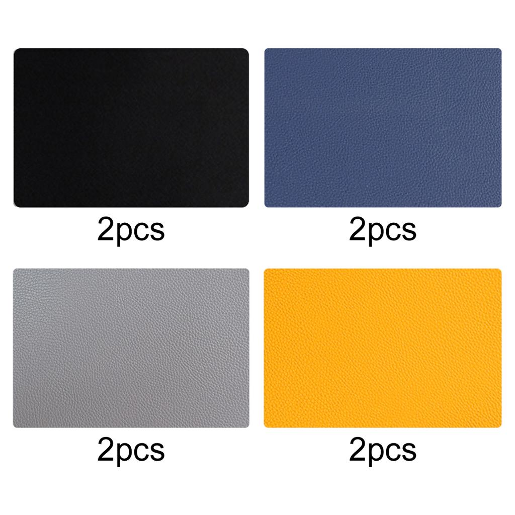 2pcs Placemat Heat Insulation Table Mat Coaster Cup Cushion for Dining Table Yellow