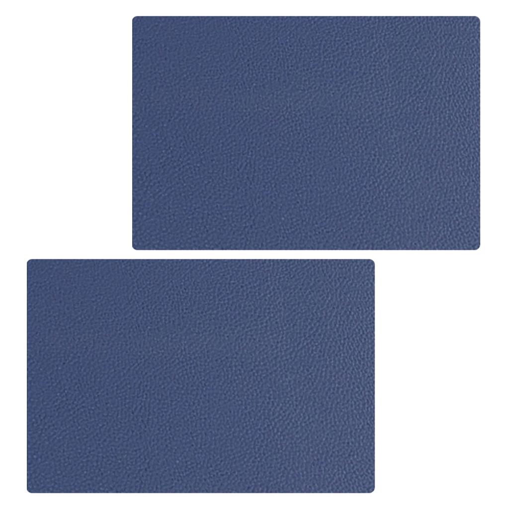 2pcs Placemat Heat Insulation Table Mat Coaster Cup Cushion for Dining Table Dark Blue