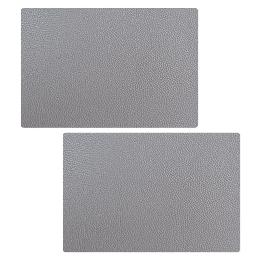 2pcs Placemat Heat Insulation Table Mat Coaster Cup Cushion for Dining Table Gray