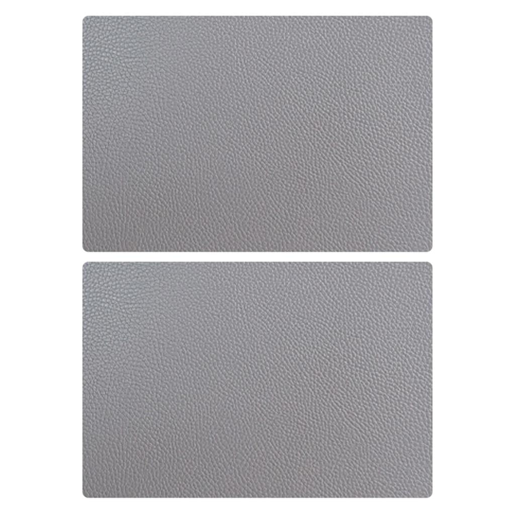 2pcs Placemat Heat Insulation Table Mat Coaster Cup Cushion for Dining Table Gray