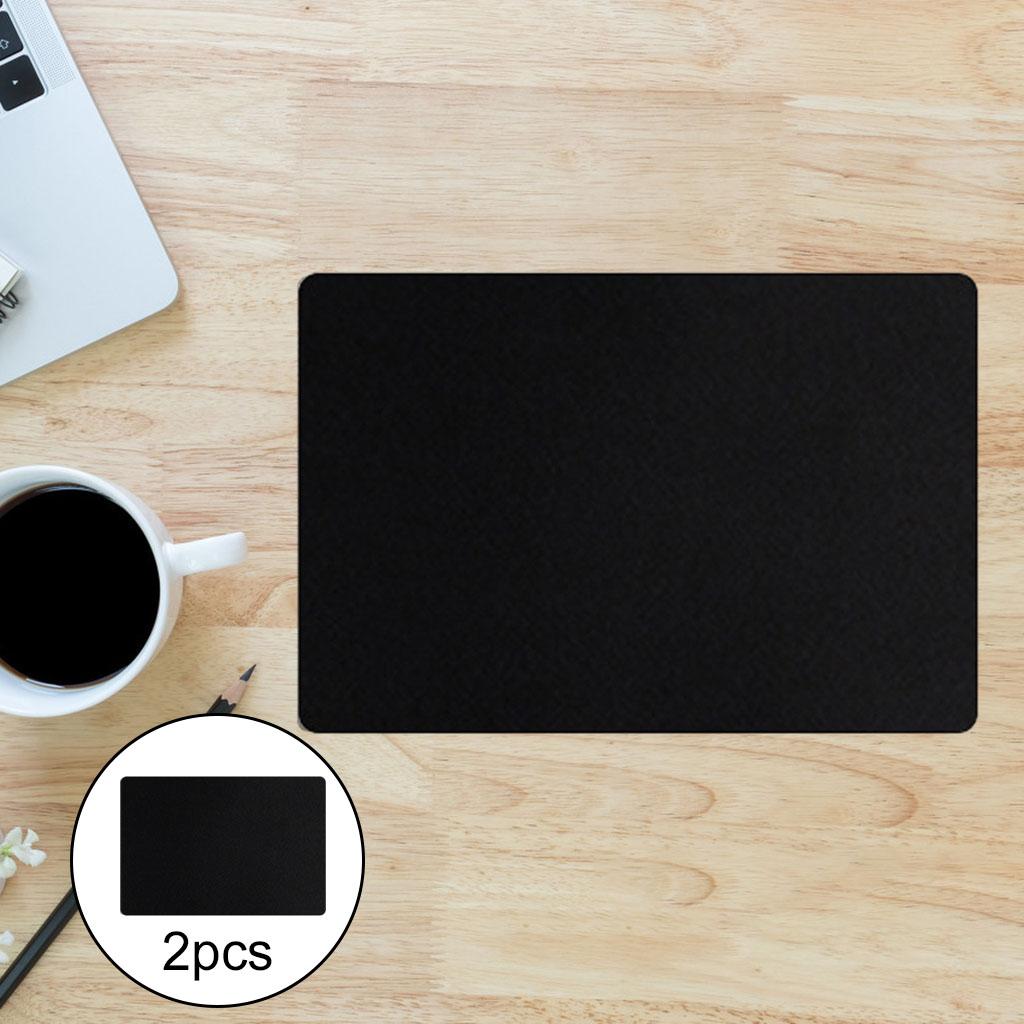 2pcs Placemat Heat Insulation Table Mat Coaster Cup Cushion for Dining Table Black