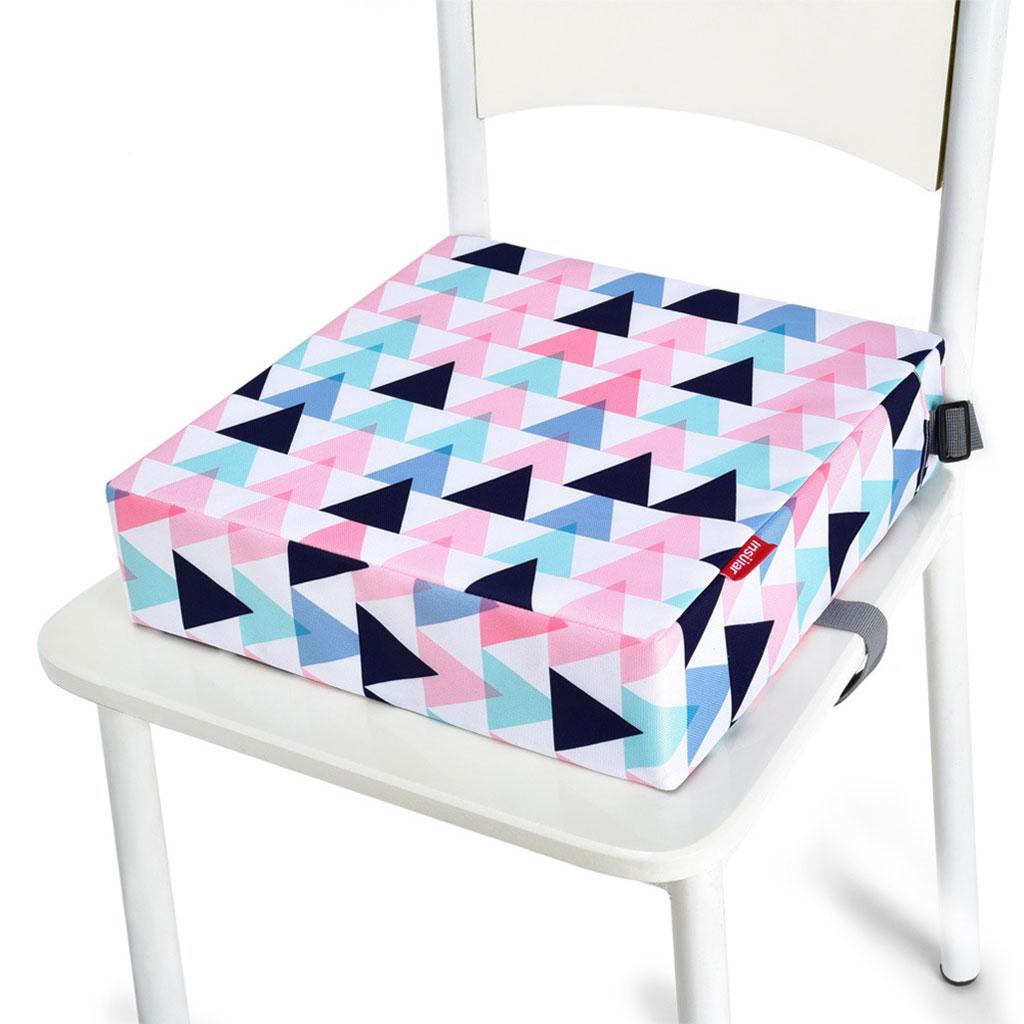 Toddler Booster Seat Heightening Washable Chair Seat for Dining Kid Geometry