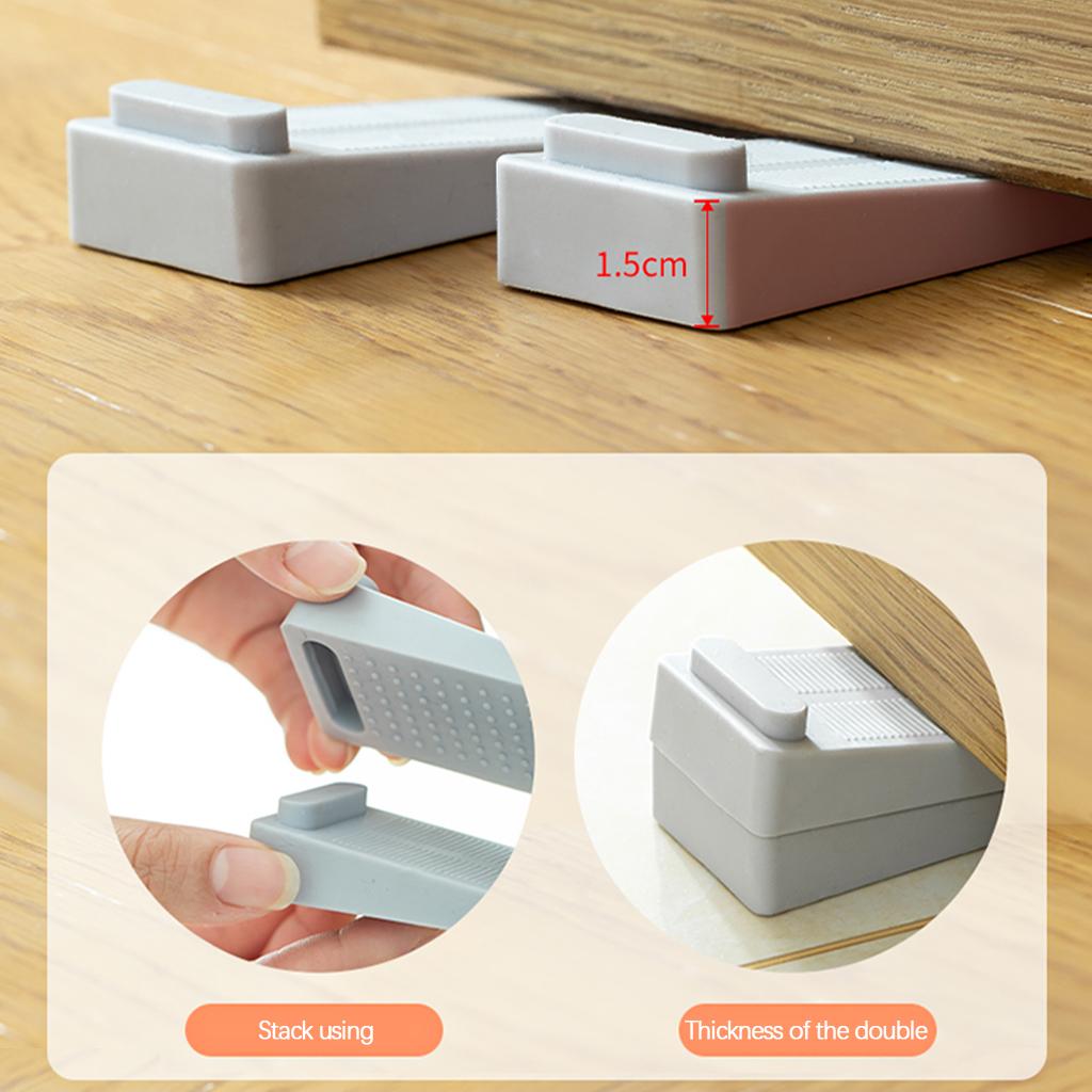 2Pcs Rubber Door Stops Floor Guard Heavy Duty for for Carpet Concrete Tile