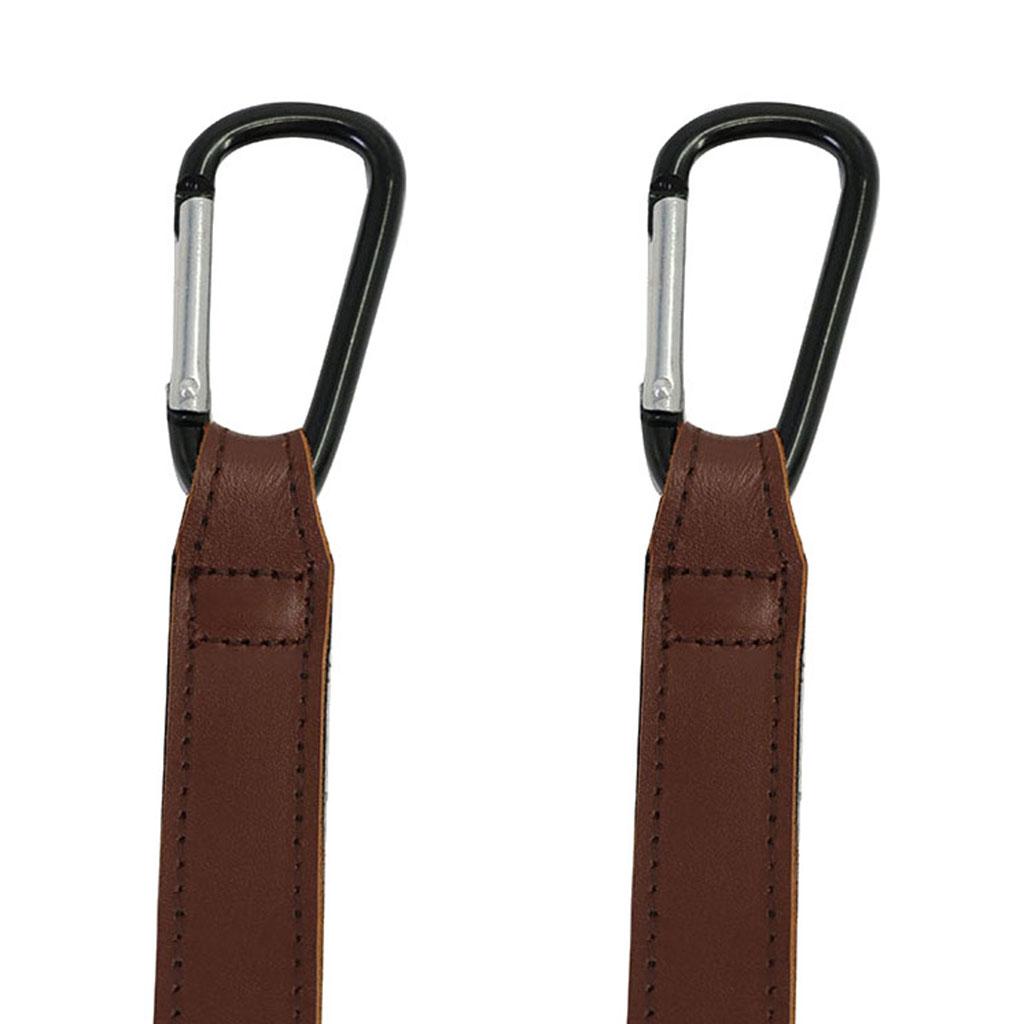 2 x Stroller Hooks Strap Hang Rotatable convenient for Buggy Mommy  brown