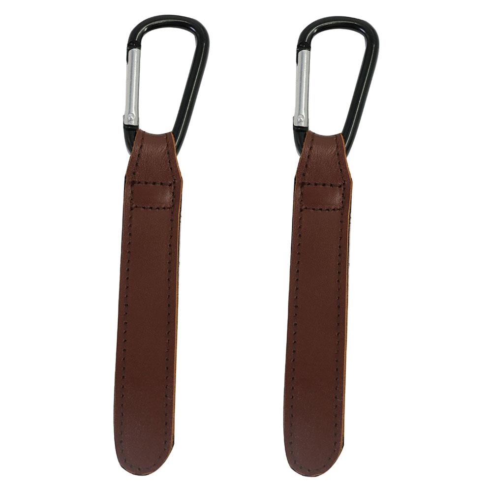 2 x Stroller Hooks Strap Hang Rotatable convenient for Buggy Mommy  brown