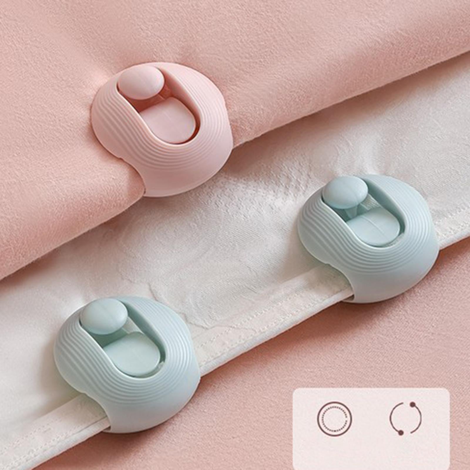 10 PCS Duvet Cover Clips Quilt Grippers Non-Slip Bed Sheet Fasteners White