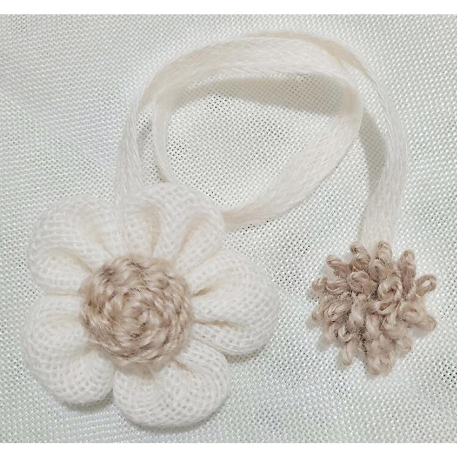 Household Rope Curtain Tiebacks Home Office Decoration for Living Room Linen and Beige