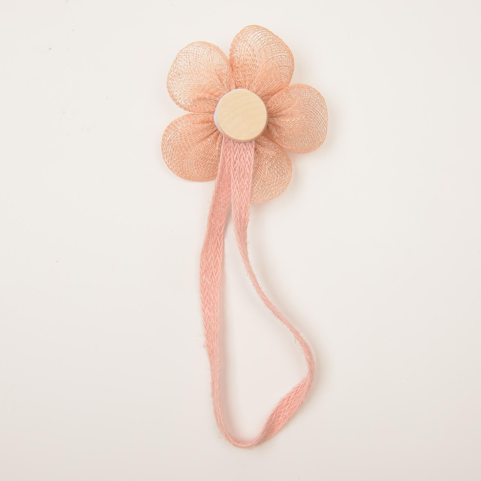 2 Pcs Household Rope Curtain Tiebacks Home Office Decoration for Living Room Lotus Starch