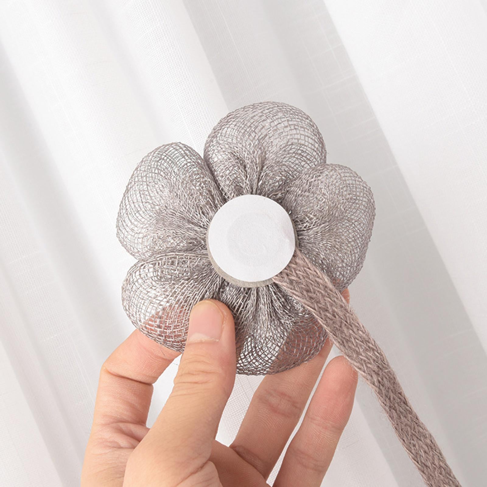 2 Pcs Household Rope Curtain Tiebacks Home Office Decoration for Living Room Light Gray