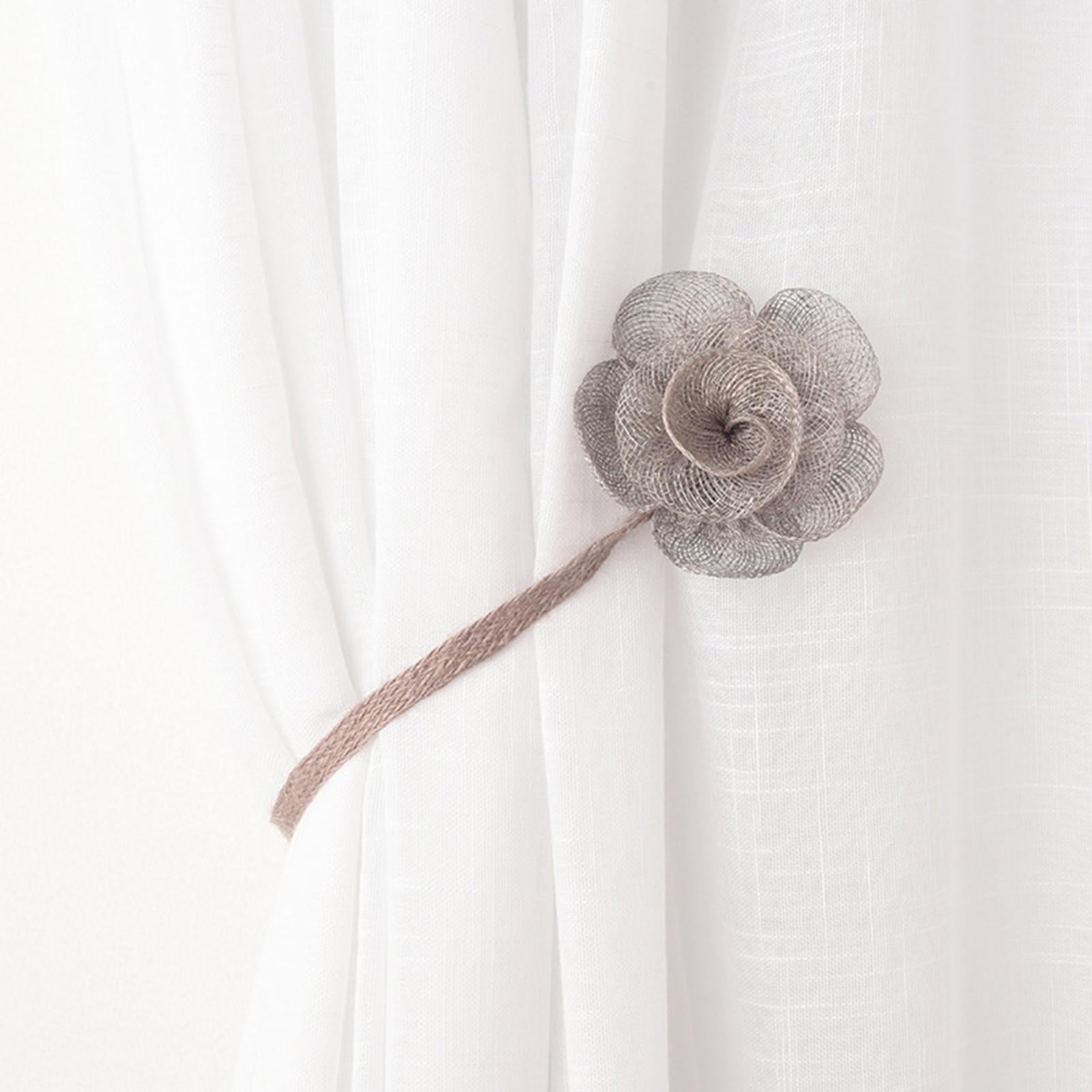 2 Pcs Household Rope Curtain Tiebacks Home Office Decoration for Living Room Light Gray