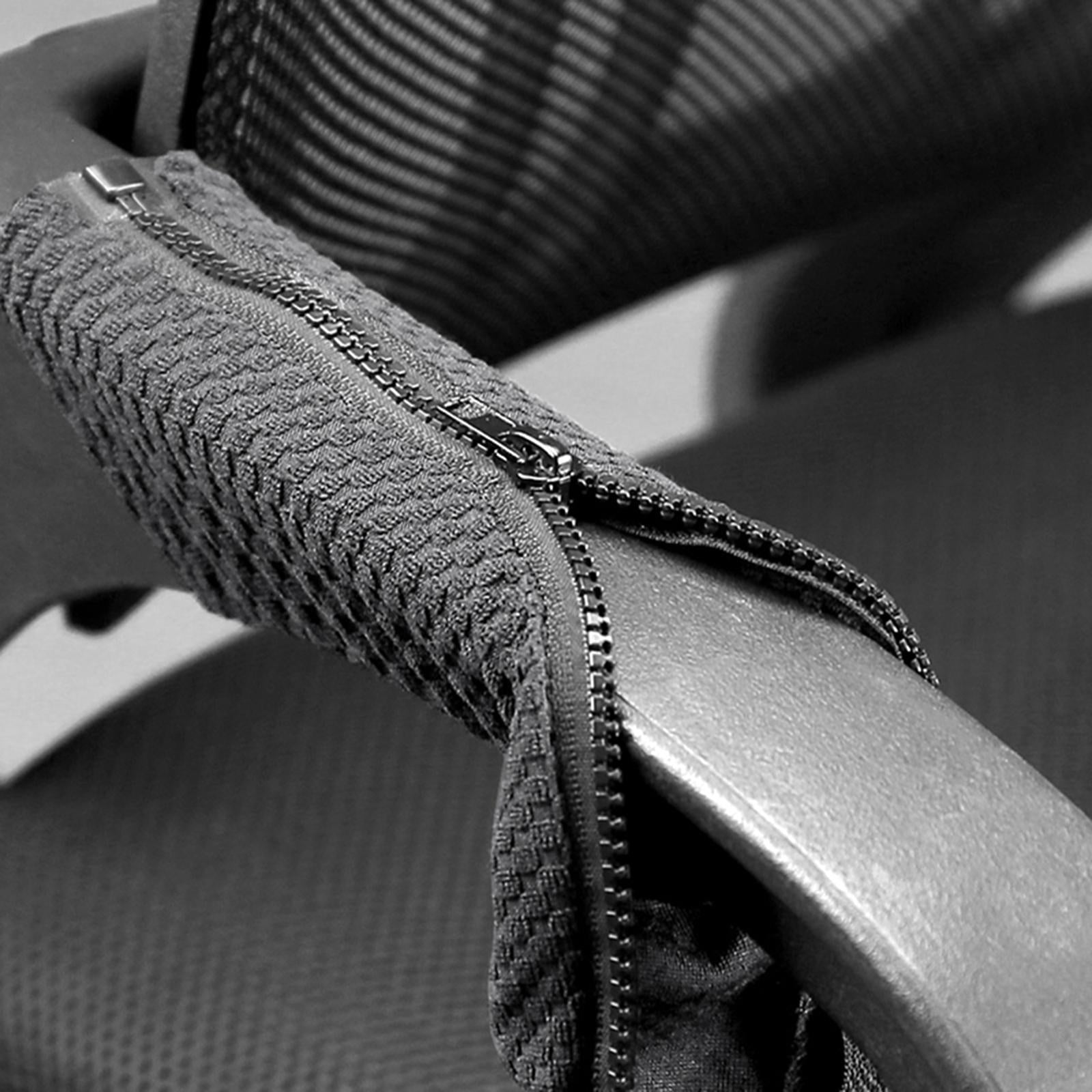 2x Armrest Covers Stretch Zipper Fashion for Computer Chair Coverarmchair Business gray