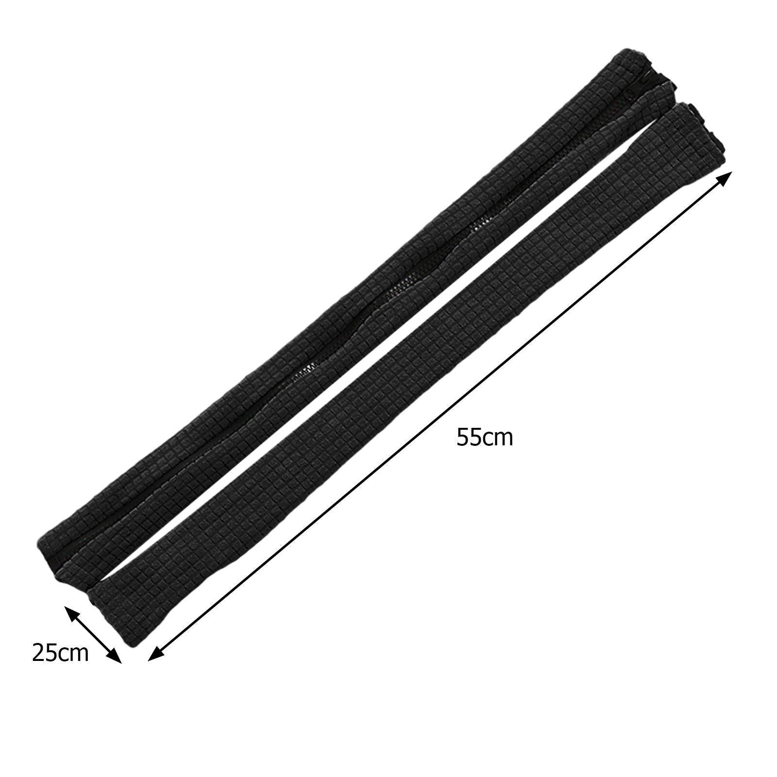 2x Armrest Covers Stretch Zipper Fashion for Computer Chair Coverarmchair black