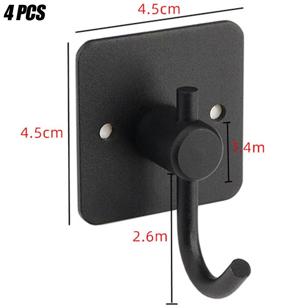 Matt Self-Adhesive Towel Hooks Punch Free Adhesive Hook Square for Bathrobe style 3