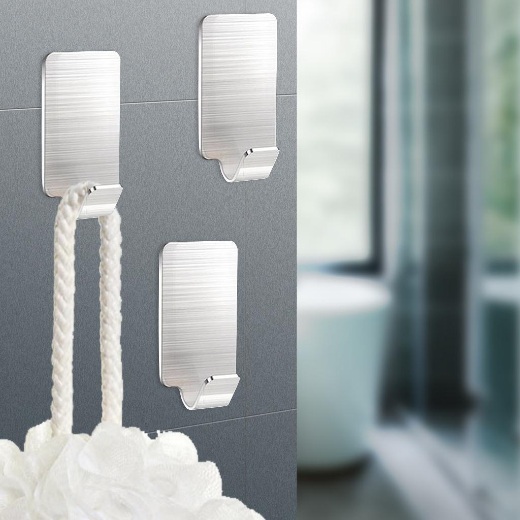 Adhesive Hooks Wall Hangers Heavy Duty for Kitchen Office Bathroom 12 Pcs