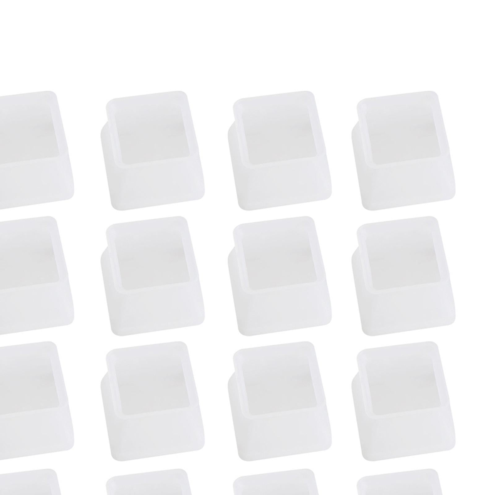 20Pack Silicone Slider Chair Leg Protector Hardwood Floors, Fits All Shape W Small Square