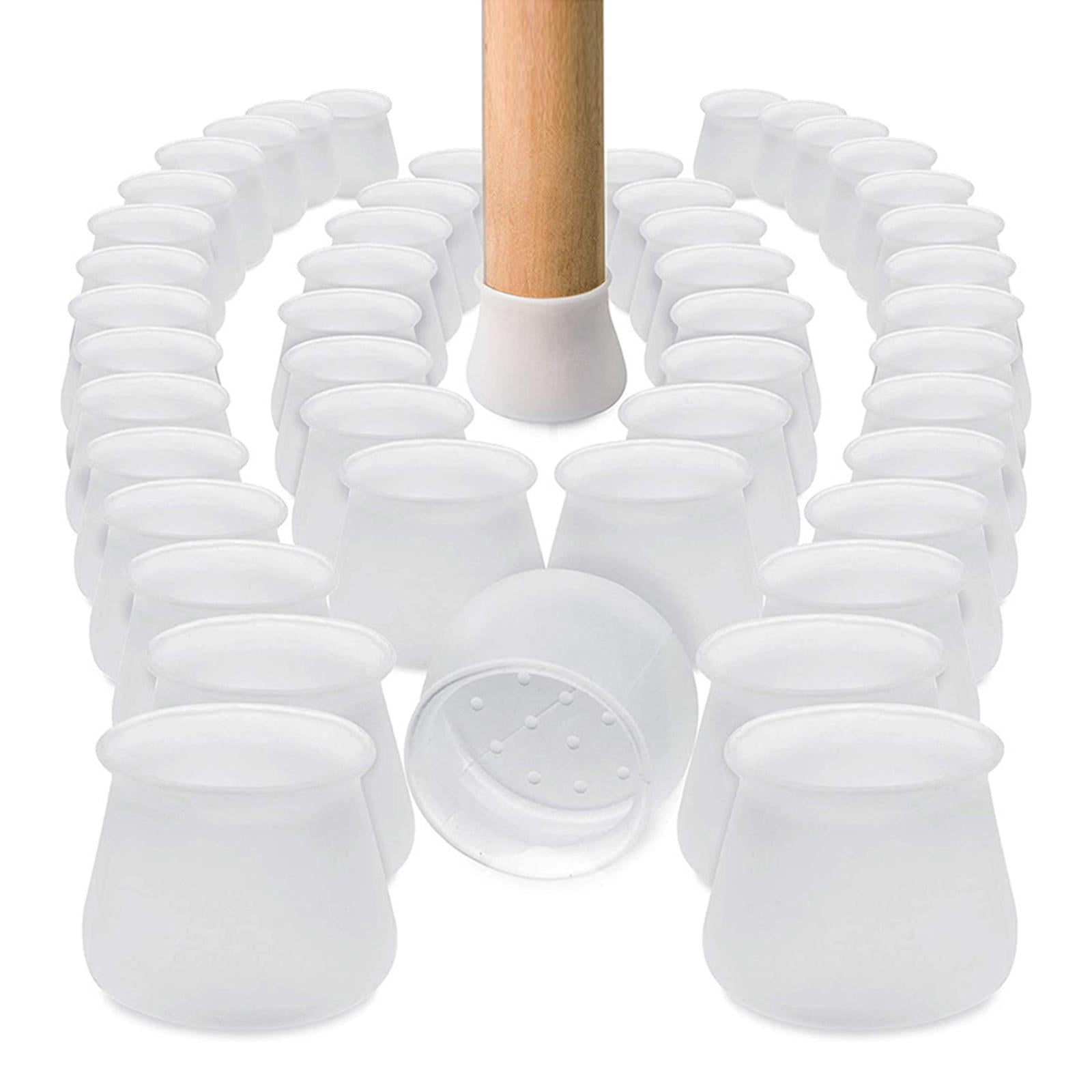 20Pack Silicone Slider Chair Leg Protector Hardwood Floors, Fits All Shape W Small Square