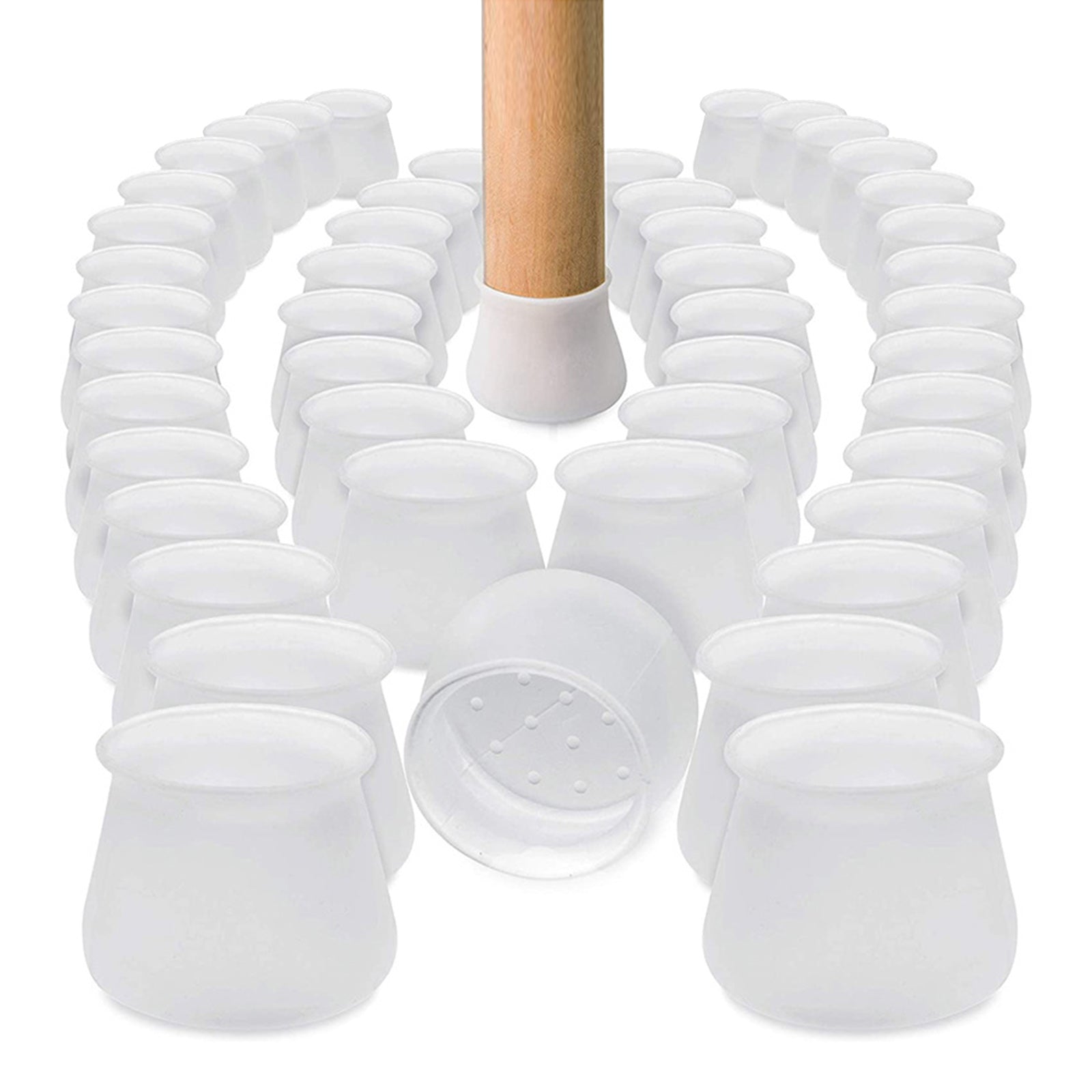 20Pack Silicone Slider Chair Leg Protector Hardwood Floors, Fits All Shape B Small Square