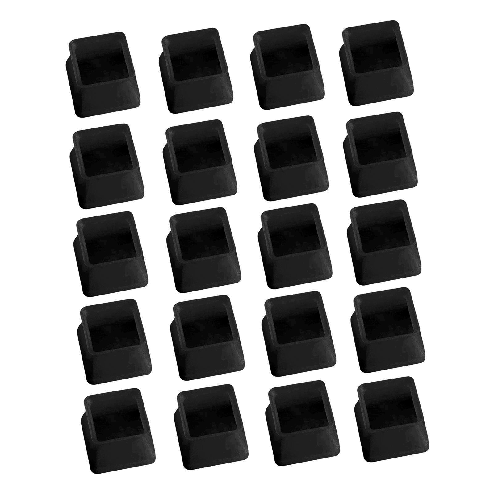 20Pack Silicone Slider Chair Leg Protector Hardwood Floors, Fits All Shape B Small Square