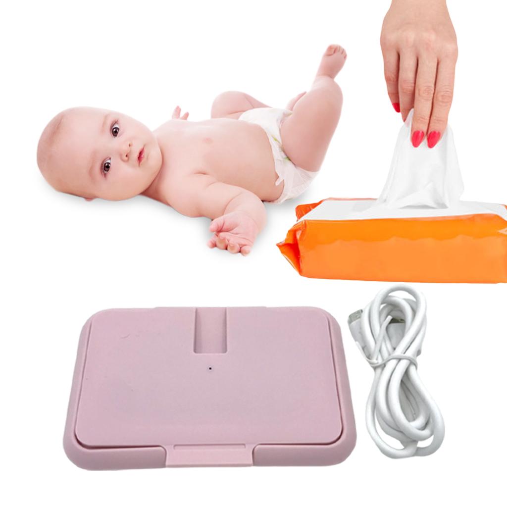 Electric Baby Wipe Warmer USB Baby Wipes Heater for Babies Pink