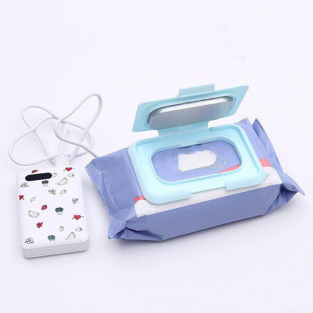 Electric Baby Wipe Warmer USB Baby Wipes Heater for Babies Light Blue