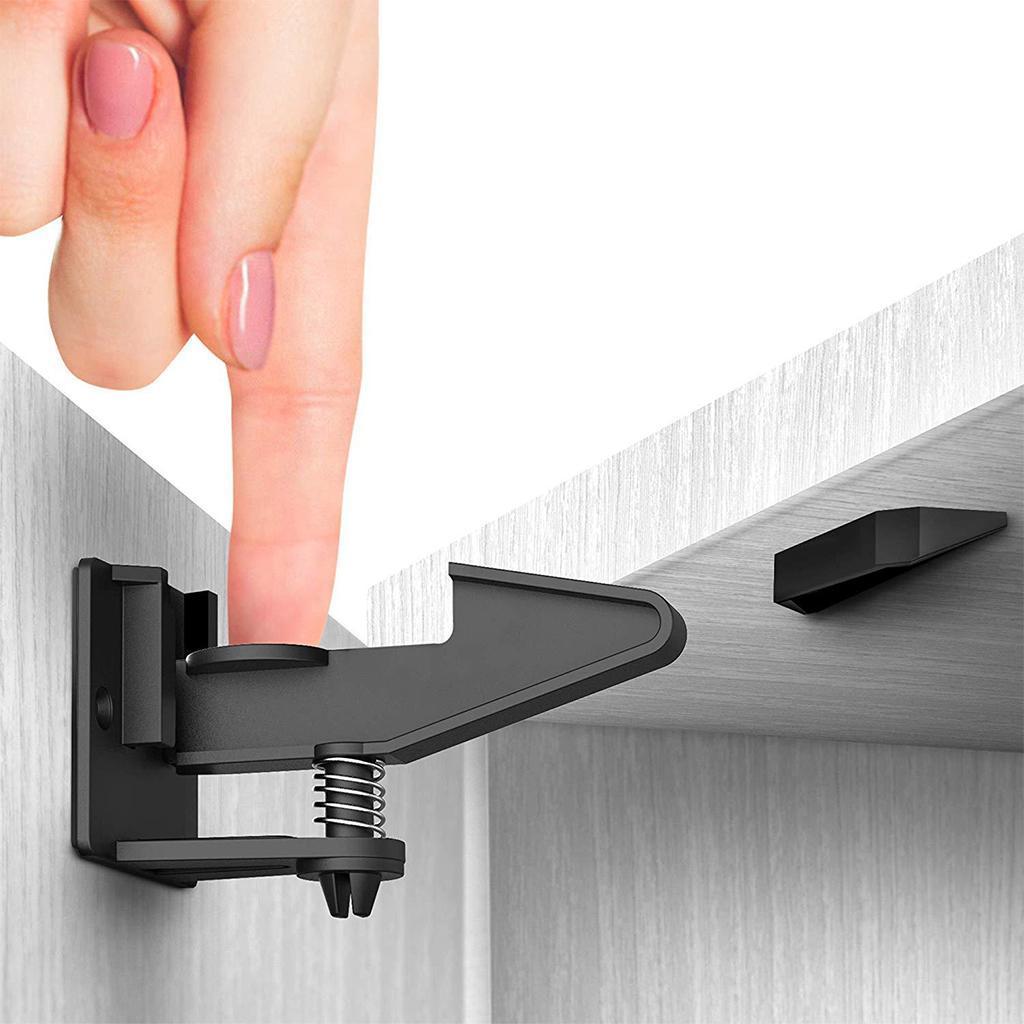 Invisible Child Safe Cabinet Locks Drawers Highly Secure Protection Black