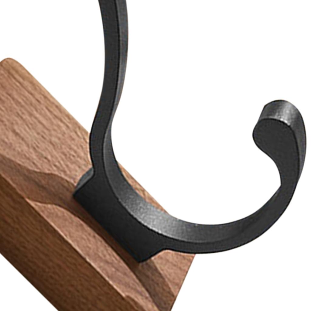 Walnut Coat Hooks Wall Hanger Bathroom Decorative for Hanging Clothes Towel 1pcs Dual Hook