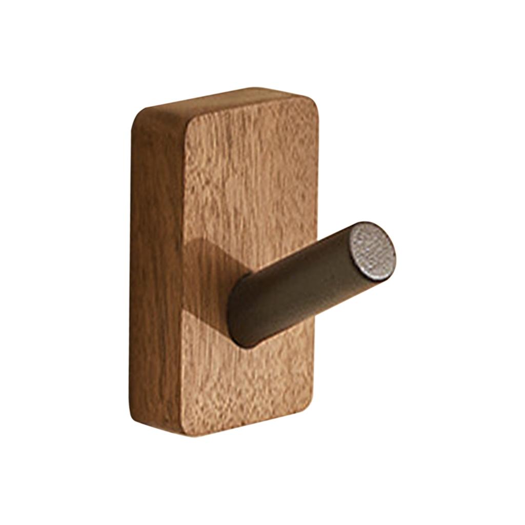 Walnut Coat Hooks Wall Hanger Bathroom Decorative for Hanging Clothes Towel 1pcs Single Hook