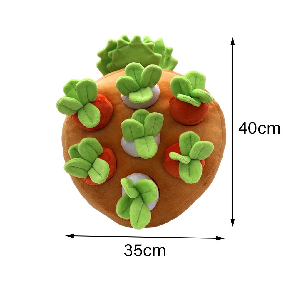 Creative Dog Vegetable Plush Toy Pull The Fruit Stuffed Toy for Dogs Cats Orange