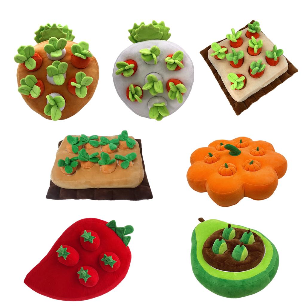 Creative Dog Vegetable Plush Toy Pull The Fruit Stuffed Toy for Dogs Cats Orange