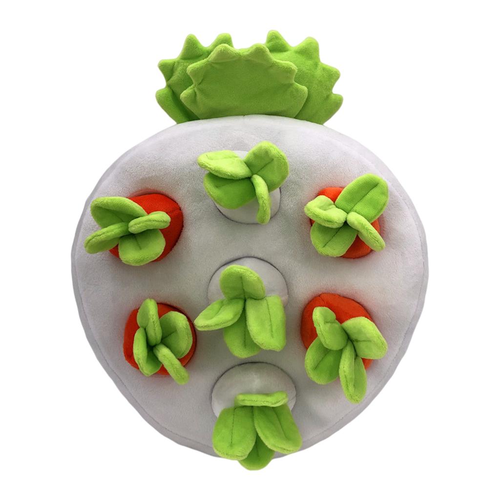 Creative Dog Vegetable Plush Toy Pull The Fruit Stuffed Toy for Dogs Cats White