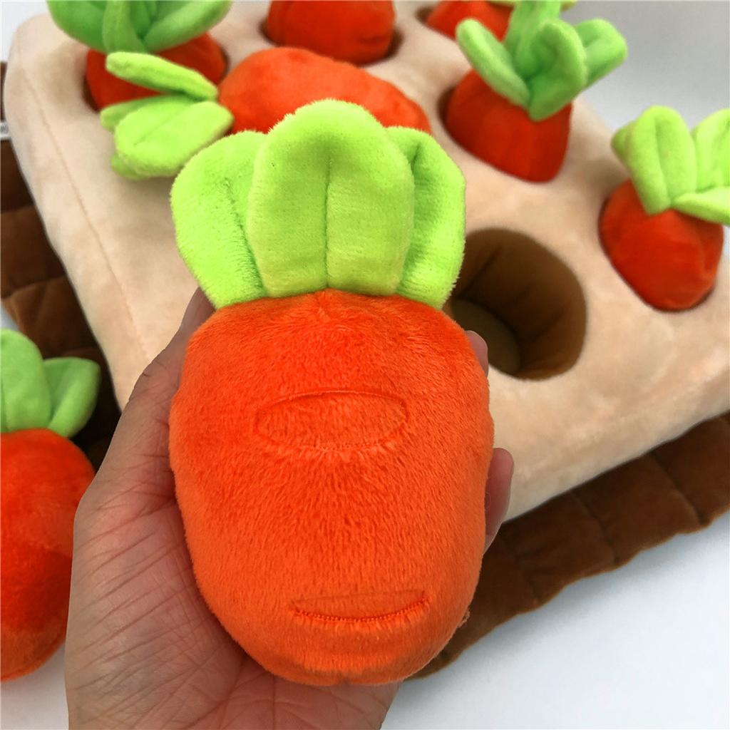 Creative Dog Vegetable Plush Toy Pull The Fruit Stuffed Toy for Dogs Cats Radish Field A