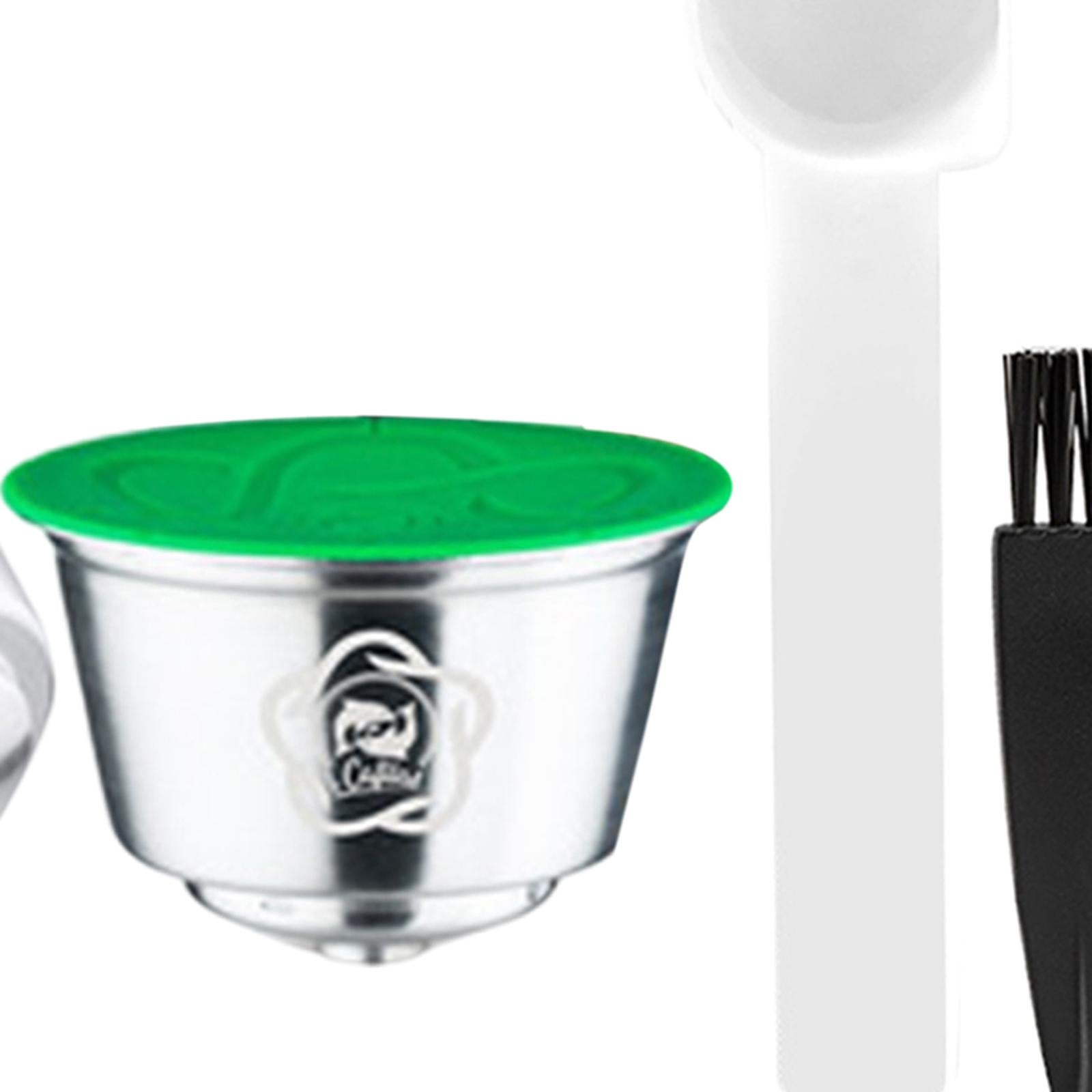 Espresso Coffee Pod Capsules Cup with Brush Spoon Set for Gusto 9776 Edg466 2 Pod Spoon Brush