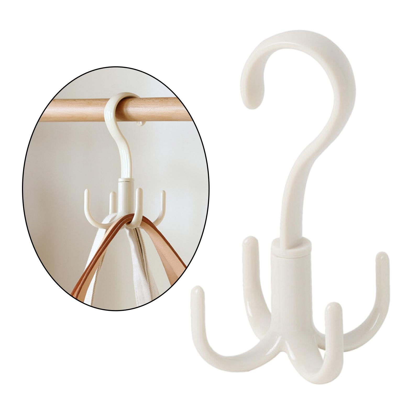 4 Claw Hook 360 Degree Rotatable Save Space Organizer Storage for Dormitory