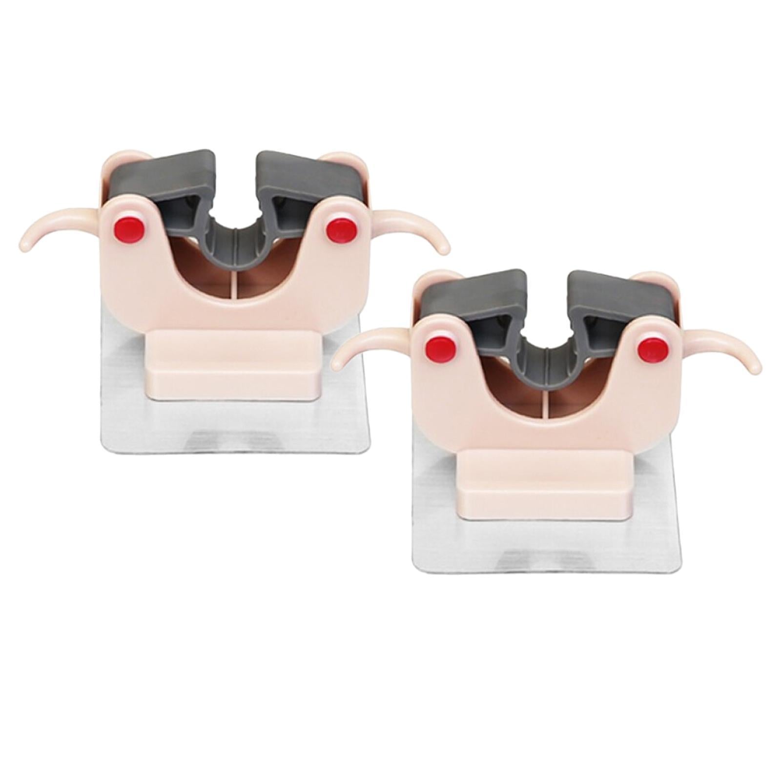 2x Mop and Broom Holder Wall Dustpan Hangers for Kitchen Garage Home Garden