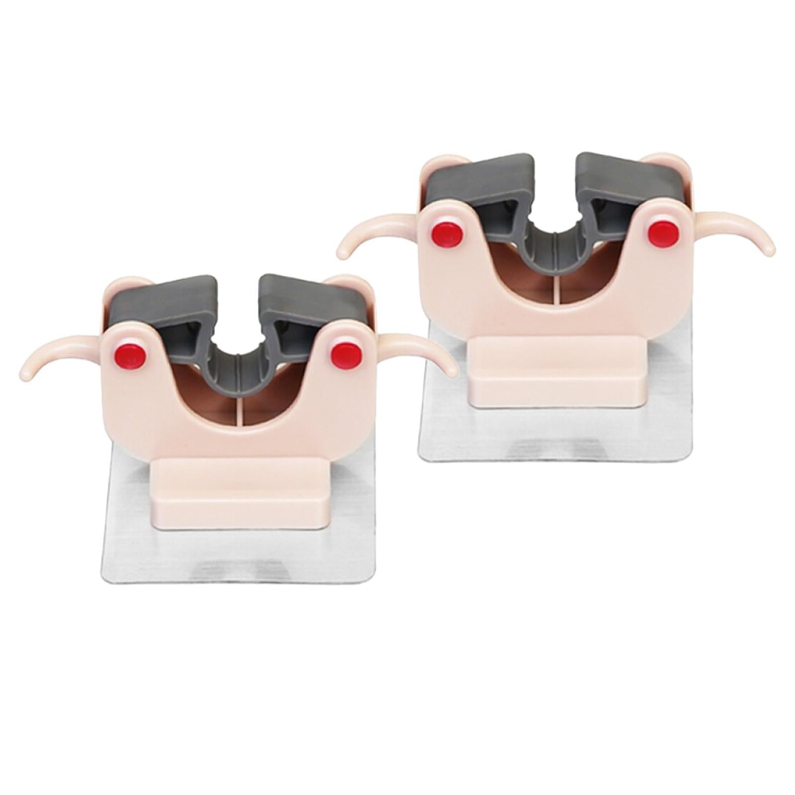 2x Mop and Broom Holder Wall Dustpan Hangers for Kitchen Garage Home Garden