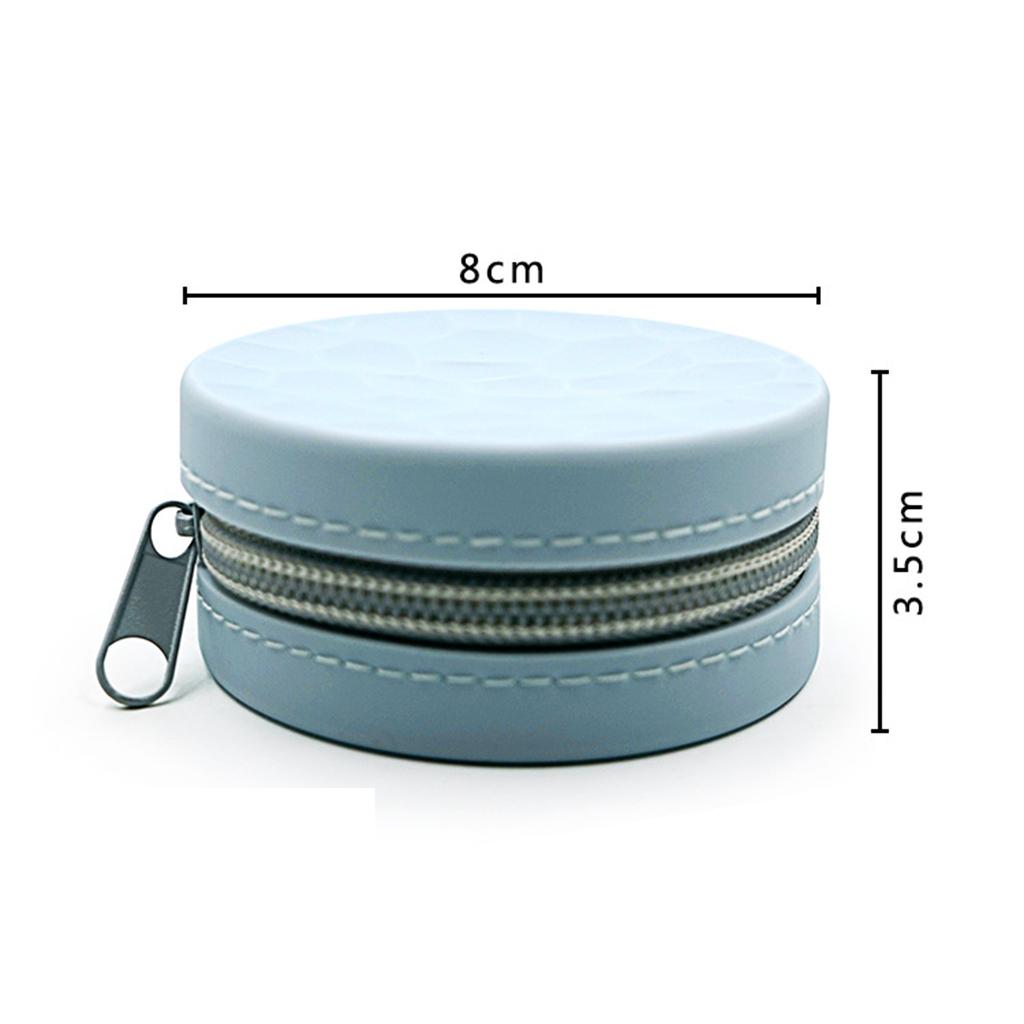 Silicone Coin Purse Zipper Creative for Makeup Women Children light blue